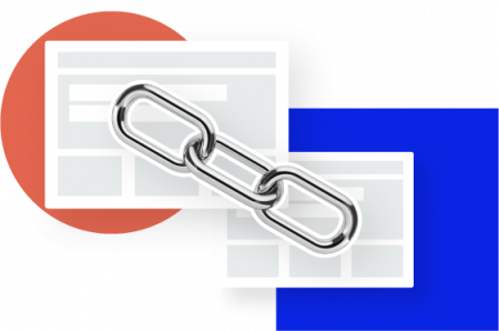 A link connecting two webpages, an image that represents link building agency UK services.